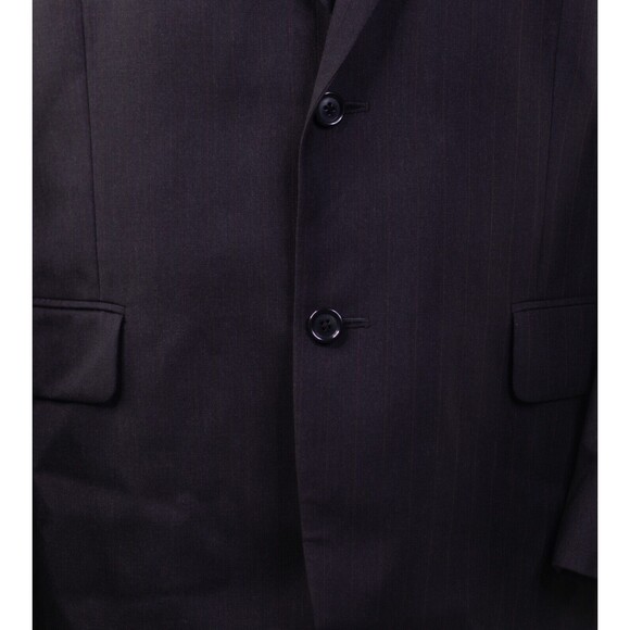 Men’s Jos A Bank 2 Button Dark Gray Striped Sport Wool Suit Jacket Coat 42R - Picture 7 of 12